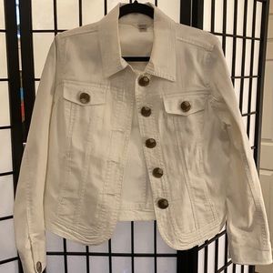 Christopher & Banks white denim jacket